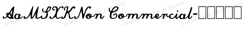 AaMSXKNon Commercial字体转换